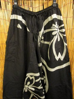 画像3: 黒色＋和風プリント＊切り替え＊コットン素材＊ふんわり＊サルエルパンツ