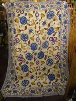 画像2: 【２２０ｃｍ×１５０ｃｍ】インド綿＊お花プリント＊マルチクロス