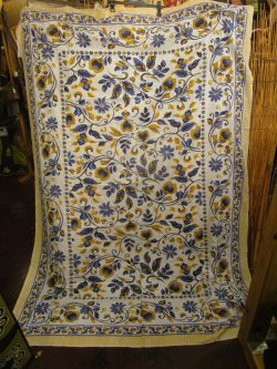 画像2: 【２２０ｃｍ×１５０ｃｍ】インド綿＊お花プリント＊マルチクロス