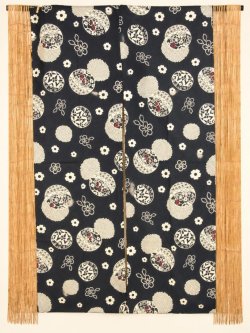 画像1: 【１５０ｃｍ×８５ｃｍ】インド綿＊和風プリント＊暖簾＊のれん