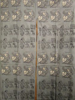 画像3: 【１５０ｃｍ×８５ｃｍ】インド綿＊魚プリント＊暖簾＊のれん