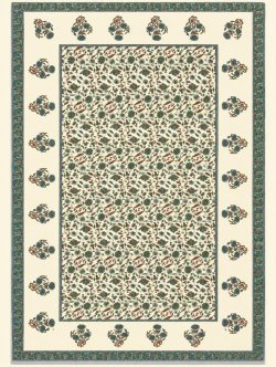 画像1: 【２２０ｃｍ×１５０ｃｍ】インド綿＊お花プリント＊マルチクロス