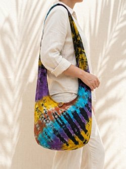 画像2: タイダイ染め＊コットン素材＊ショルダーバッグ