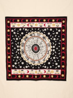 画像1: 【１０５ｃｍ×１０５ｃｍ】インド綿＊十二星座＊マルチクロス