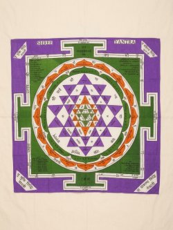 画像1: 【１０５ｃｍ×１０５ｃｍ】インド綿＊ヤントラ＊マルチクロス