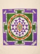 【１０５ｃｍ×１０５ｃｍ】インド綿＊ヤントラ＊マルチクロス