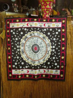 画像2: 【１０５ｃｍ×１０５ｃｍ】インド綿＊十二星座＊マルチクロス