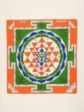 【１０５ｃｍ×１０５ｃｍ】インド綿＊ヤントラ＊マルチクロス
