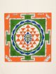 【１０５ｃｍ×１０５ｃｍ】インド綿＊ヤントラ＊マルチクロス