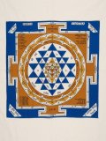 【１０５ｃｍ×１０５ｃｍ】インド綿＊ヤントラ＊マルチクロス