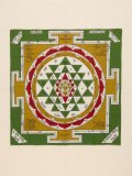 【１０５ｃｍ×１０５ｃｍ】インド綿＊ヤントラ＊マルチクロス