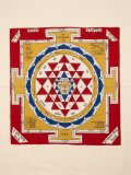 【１０５ｃｍ×１０５ｃｍ】インド綿＊ヤントラ＊マルチクロス