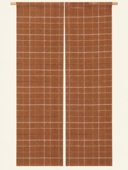 画像1: 【１５０ｃｍ×８５ｃｍ】インド綿＊織り柄模様＊暖簾＊のれん