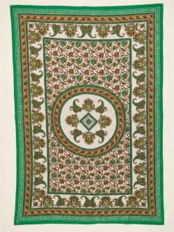 画像1: 【２２０ｃｍ×１５０ｃｍ】インド綿＊ペイズリープリント＊マルチクロス