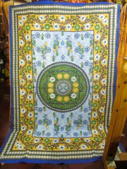 画像2: 【２２０ｃｍ×１５０ｃｍ】インド綿＊お花プリント＊マルチクロス