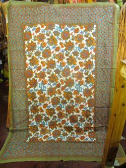 画像2: 【２２０ｃｍ×１５０ｃｍ】インド綿＊お花プリント＊マルチクロス