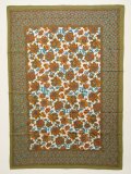【２２０ｃｍ×１５０ｃｍ】インド綿＊お花プリント＊マルチクロス