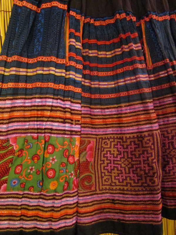 レディース ミャオ族 VINTAGE モン族 スカート 巻きスカート