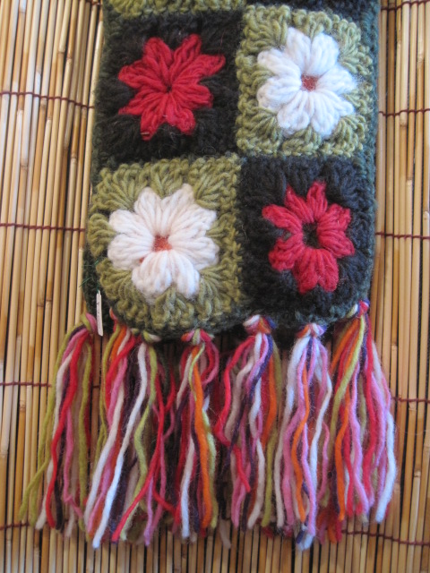 手編みウールマフラー