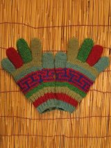 画像: 暖ウール素材＊グローブ＊手編み手袋