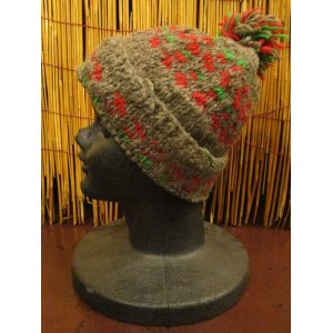 画像: ネパール製品＊ウール素材＊手編み＊ニットキャップ