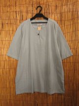 画像: 一つボタン＊コットン素材＊ハーフスリーブ＊プルオーバー＊２ＸＬ 