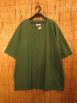 画像: 一つボタン＊コットン素材＊ハーフスリーブ＊プルオーバー＊２ＸＬ 