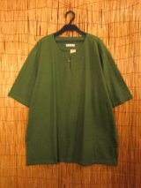 画像: 一つボタン＊コットン素材＊ハーフスリーブ＊プルオーバー＊２ＸＬ 