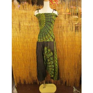 画像: インド製品＊レーヨン素材＊２ＷＡＹ＊曼荼羅プリント＊ベアトップ＊サルエルパンツ
