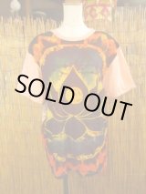 画像: ロータスプリント＊コットン素材＊半袖Ｔシャツ