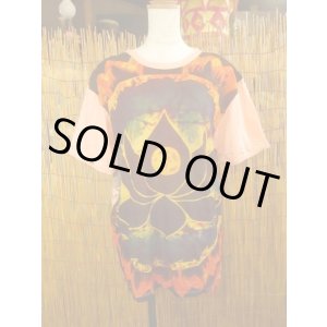 画像: ロータスプリント＊コットン素材＊半袖Ｔシャツ