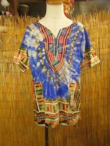 画像: タイダイ染め＊アフリカンプリント＊ダシキ＊ＤＡＳＨＩＫＩ＊Ｌ