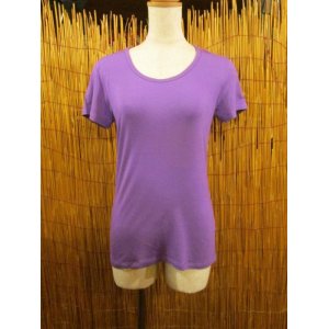 画像: スパンデックス混合＊レーヨン素材＊無地＊半袖＊Ｔシャツ