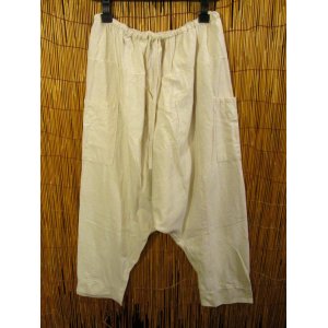 画像: 無地＊コッン素材＊八分〜九分丈＊スッキリ＊サルエルパンツ