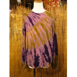 画像: タイダイ染め＊スパンデックス混合＊コットン素材＊長袖＊Ｔシャツ＊ＸＸＬ