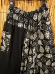 画像2: 黒色＋和風プリント＊切り替え＊コットン素材＊ふんわり＊サルエルパンツ