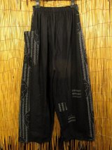 画像: 黒色ベース＊コットン素材＊サイド切り替え＊ロングパンツ