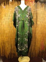 画像: 薄手ビスコース素材＊ゆったりサイズ ＊アジアンプリント＊ガラベーヤ＊ポンチョ風＊マキシ丈＊ワンピース＊ベリーダンス