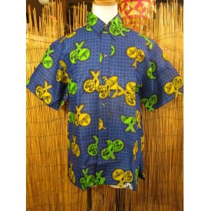 画像: アフリカンプリント＊コットン素材＊半袖＊シャツ ＊Ｌ