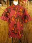 画像1: アフリカンプリント＊コットン素材＊半袖＊シャツ ＊Ｌ