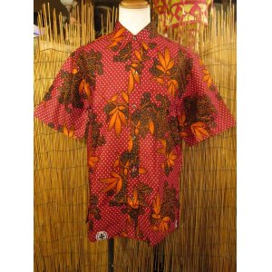 画像: アフリカンプリント＊コットン素材＊半袖＊シャツ ＊Ｌ