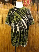 画像: 黒色ベース＊タイダイ染め＊コットン素材＊半袖＊Ｔシャツ＊ＸＬ