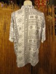 画像3: ラムナミプリント＊レーヨン素材＊マオカラー＊半袖＊プルオーバー＊２XＬ