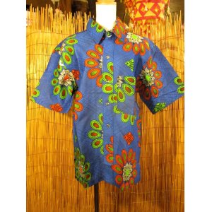 画像: アフリカンプリント＊コットン素材＊半袖＊シャツ ＊Ｍ
