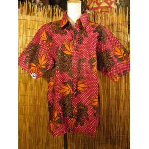 画像: アフリカンプリント＊コットン素材＊半袖＊シャツ ＊Ｍ