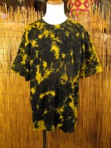 画像: 黒色ベース＊タイダイ染め＊コットン素材＊半袖＊Ｔシャツ＊２ＸＬ