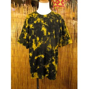 画像: 黒色ベース＊タイダイ染め＊コットン素材＊半袖＊Ｔシャツ＊２ＸＬ