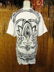 画像3: ロータスプリント＊皺加工＊コットン素材＊半袖＊Ｔシャツ