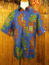 画像: アフリカンプリント＊コットン素材＊半袖＊シャツ ＊Ｌ