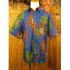画像: アフリカンプリント＊コットン素材＊半袖＊シャツ ＊Ｌ